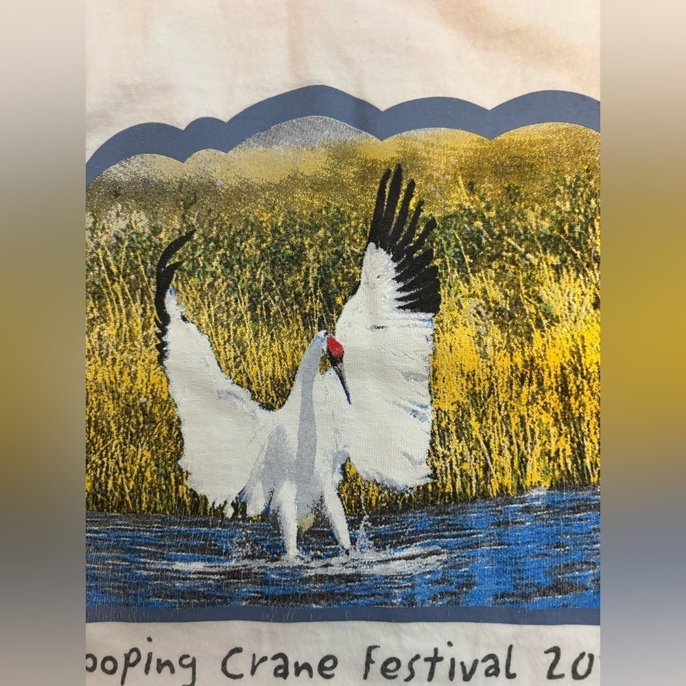 Whooping Crane Festival 2014 T-Shirt Size M Used - Picture 3 of 10